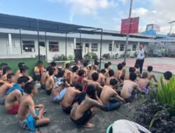 Rutan Kelas I Palembang Gelar Razia Rutin dan Aksi Bersih Blok Hunian