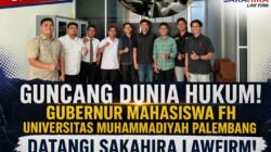 Kantor Hukum Sakahira law firm Didatangi Gubernur Mahasiswa FH UMP, Ini Bahasanya…!!