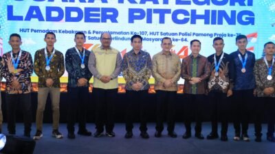 Sekda Sumsel Hadiri Gala Dinner HUT Damkar–Satpol PP–Linmas, Wamendagri Soroti Kesiapsiagaan Aparatur