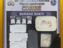 Ibu Rumah Tangga di Muara Telang Banyuasin Ditangkap, Sabu 37,30 Gram Disita dari Kotak Makan