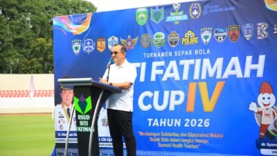Sekda Sumsel Edward Candra Buka Turnamen Sepak Bola RS Siti Fatimah Cup IV 2026