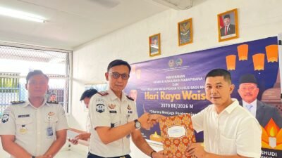 Lima Warga Binaan Rutan Kelas I Palembang Terima Remisi Khusus Waisak 2026