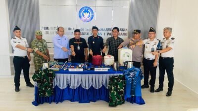 Rutan Kelas I Palembang Razia Kamar Hunian Bersama APH, Lima Handphone dan Barang Terlarang Diamankan