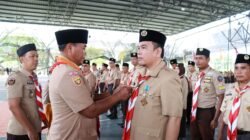 Dilantik Serentak di Stable Berkuda, 308 Pengurus Pramuka Muba Emban Amanah