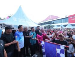 Ratu Dewa Lepas 1.300 Peserta Roadshow Akbar Jalan Sehat PALTV di Sukarami