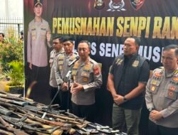 Negara Hadir Berantas Senpi Ilegal, Polda Sumsel Musnahkan 397 Senjata Api Hasil Ops Senpi Musi 2026