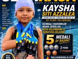 Kaysha Siti Azzalea Kembali Harumkan Nama SD Pusri Palembang, Sabet 5 Medali di Piala Kemenpora RI 2026 Lampung Fast Swim