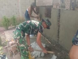 Hari Keempat TMMD Kodim 0418, Rumah Fernando Mulai Berubah: Tahap Plester Dinding Jadi Fokus Pekerjaan
