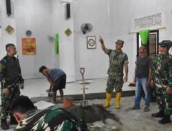 Pastikan Tepat Sasaran, Wadan Satgas TMMD Ke-129 Kodim 0418/Palembang Cek Progres Sumur Bor, RTLH dan rehap Musholla