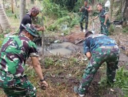 Wadan Satgas TMMD Kodim 0418/Palembang Turun Tangan, Pembangunan Sumur Bor di Kampung Kreatif Pelangi Dimulai