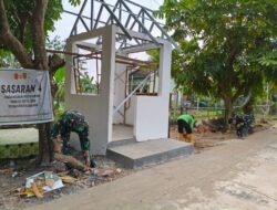Satgas TMMD Ke-129 Kodim 0418/Palembang Rapikan Pembangunan Pos Kamling Sasaran 4