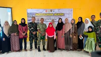 Antusias Warga Ikuti Penyuluhan Agama Program Nonfisik TMMD ke-129 Kodim 0418/Palembang