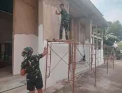 Tinggal Finishing, Rehab Mushola Baitul Makfurin di Lokasi TMMD 129 Kodim 0418/Palembang Segera Rampung