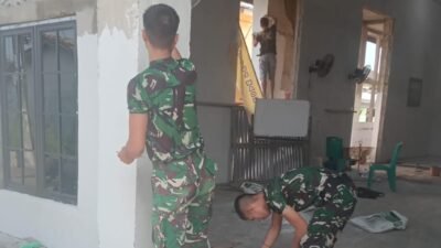 Hari Ke-11 TMMD Ke-129 Kodim 0418/Palembang, Rehab Mushola Baitul Makfurin Masuki Tahap Finishing