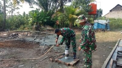 Satgas TMMD Kodim 0418/Palembang Uji Debit Air Sumur Bor, Warga Hidayatullah Segera Nikmati Akses Air Bersih