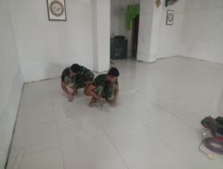 Gotong Royong Satgas TMMD Kodim 0418/Palembang dan Warga Percepat Penyelesaian Mushola Baitul Makmurin