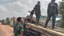 Cerucuk Gelam Jadi Kunci Penguatan Jalan 750 Meter dalam TMMD ke-129 Kodim 0418/Palembang