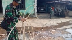 Sumur Bor TMMD ke-129 Kodim Palembang Mulai Dialirkan ke Bak Penampungan Warga