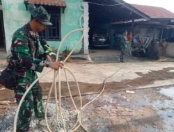 Sumur Bor TMMD ke-129 Kodim Palembang Mulai Dialirkan ke Bak Penampungan Warga