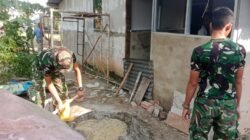 Hari ke-13 TMMD ke-129, Satgas Kodim 0418/Palembang Percepat Pembangunan Dapur Rumah Warga