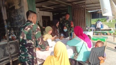 Hari Ke-14 TMMD Ke-129, Satgas Kodim 0418/Palembang Gelar Posyandu, Fokus Jaga Kesehatan Ibu dan Balita