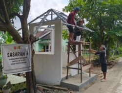 Satgas TMMD Kodim 0418/Palembang Percepat Pembangunan Poskamling Perkuat Keamanan Warga