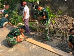 TMMD Ke-129 Kodim 0418/Palembang Kebut Rehab Rumah Bapak Parja