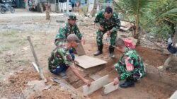 TMMD Ke-129 Kodim 0418/Palembang Genjot Pembangunan Sumur Bor, Pondasi Tetmon Air Mulai Dicor