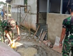 TMMD Hari Ke-15, Satgas Kodim 0418/Palembang Kebut Pembangunan Dapur dan WC Rumah Warga
