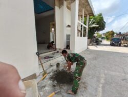 Hari ke-17 TMMD, Pembangunan Mushala Baitul Makfurin Kian Mendekati Rampung