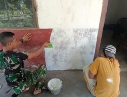 Hari Ke-17 TMMD ke-129, Rehab Rumah Bapak Karli Masuk Tahap Melamir Dinding