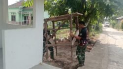 Memasuki Hari ke-17, Satgas TMMD ke-129 Kodim 0418/Palembang Rapikan Pos Kamling Jelang Tahap Akhir