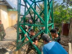 Tower dan Tandon Air Terpasang, Proyek Sumur Bor TMMD ke-129 Kodim 0418/Palembang Percepat Penyelesaian