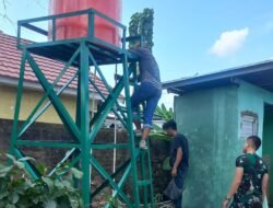 Akses Air Bersih Mushala di Talang Betutu Segera Terpenuhi, TMMD Kodim 0418 Palembang Tuntaskan Pemasangan Tandon