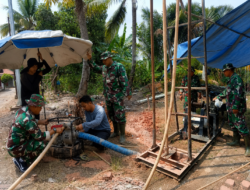 Satgas TMMD ke-129 Kodim 0418/Palembang Lanjutkan Pengeboran Sumur Bor Mushola Hidayatullah