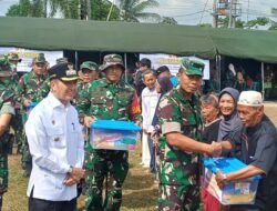 TMMD ke-129, Kodim 0418/Palembang Salurkan 150 Paket Sembako dan Layanan Kesehatan Gratis
