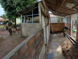 Rumah Fernando Berlahan Mulai Berubah Wajah, Gotong Royong TMMD Ke-129 Pacu Pembangunan RTLH