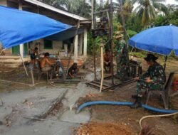 Kejar Sumber Air Bersih, Satgas TMMD Kodim 0418/Palembang Bor Sumur hingga Kedalaman 78 Meter