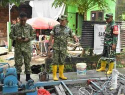 Wadan Satgas TMMD ke-129 Kodim 0418/Palembang Cek Progres Pembangunan Sumur Bor