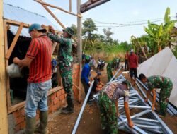 Di Balik Ketukan Palu Satgas TMMD, Mimpi Ibu Suarni Memiliki Rumah Layak Kian Dekat