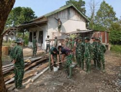 Hari ke-11 TMMD ke-129, Satgas Kodim 0418/Palembang Percepat Rehab Rumah Suwarni di Talang Jambe