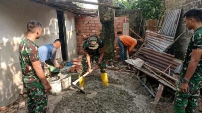 Dapur Rumah Warga Dikebut, Satgas TMMD ke-129 Kodim 0418/Palembang Targetkan RTLH Rampung Tepat Waktu