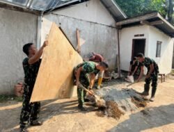 Satgas TMMD Kodim 0418/Palembang Percepat Bedah Rumah Warga, Pekerjaan Masuk Tahap Penyelesaian