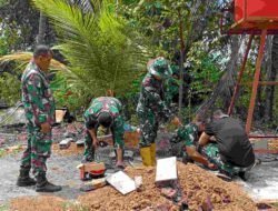 Wadan Satgas TMMD Ke-  129 Kodim 0418/Palembang Tinjau Progres Sumur Bor, Pastikan Air Bersih Segera Dinikmati Warga