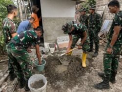 TMMD Ke-129 Kebut Penyelesaian RTLH, Satgas Kodim 0418/Palembang Fokus Tuntaskan Dapur dan WC Warga