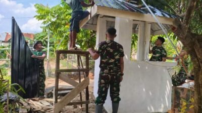 TMMD Kodim 0418/Palembang Kebut Penyelesaian Pos Kamling, Simbol Hidupnya Kembali Budaya Siskamling