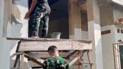 TMMD Ke-129 Kodim 0418/Palembang Kebut Penyelesaian Mushola Baitul Makmurin di Talang Jambe