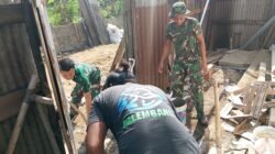Hari Ke-18 TMMD Ke-129, Satgas Kodim 0418/Palembang Percepat Penyelesaian RTLH Milik Ibu Sriyanti