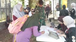Mahasiswa FK Unsri Belajar Langsung Program TMMD di Poskotis Kodim 0418/Palembang