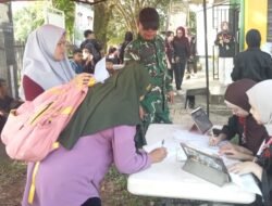 Mahasiswa FK Unsri Belajar Langsung Program TMMD di Poskotis Kodim 0418/Palembang